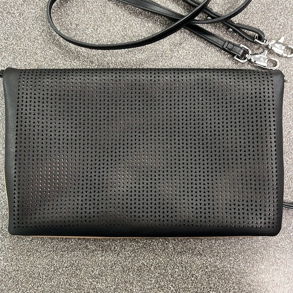 Stella and Dot cross body/ clutch bag in black/tan - Picture 3 of 9